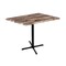 Holland Bar Stool Co 42" Tall OD211 Black Table Base 30" x 30" Foot 30" x 48" Rustic Top by the HollBar Stool Co. OD211-3042BWOD3048Rustic - alternate 1